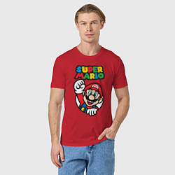 Футболка хлопковая мужская Mario, цвет: красный — фото 2