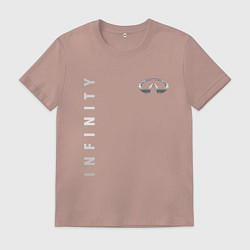 Футболка хлопковая мужская Infinity for razor, цвет: пыльно-розовый