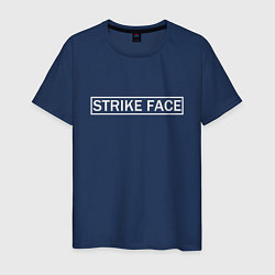 Футболка хлопковая мужская Strike face, цвет: тёмно-синий