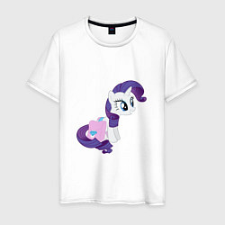 Футболка хлопковая мужская Rarity and Saddlebags, цвет: белый