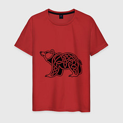 Мужская футболка Скандинавский медведь чёрный