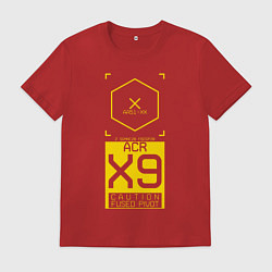 Футболка хлопковая мужская ACR X9 Cyberpunk 2077, цвет: красный