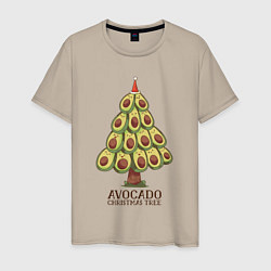 Мужская футболка Avocado Christmas Tree