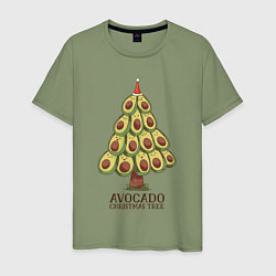 Мужская футболка Avocado Christmas Tree