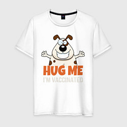 Мужская футболка Hug Me Im Vaccinated