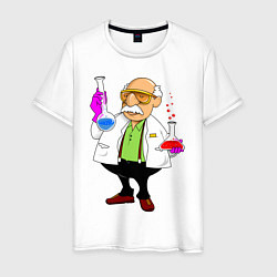 Мужская футболка Ученый химик колбы