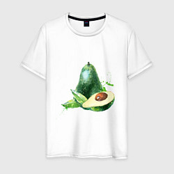 Мужская футболка Акварельное авокадо