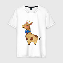 Мужская футболка Акварельный жирафик