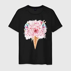 Мужская футболка Flowers ice cream