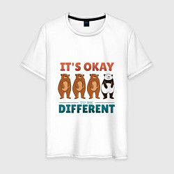 Мужская футболка Медведи и панда разнообразие