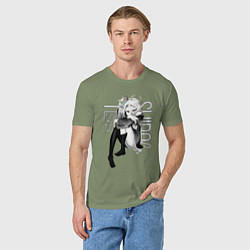 Футболка хлопковая мужская No Game No Life, цвет: авокадо — фото 2