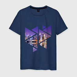Мужская футболка Ночной город