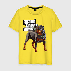 Мужская футболка ЧОП - ротвейлер из GTA 5