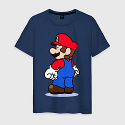 Футболка хлопковая мужская Марио, цвет: тёмно-синий