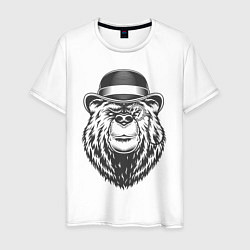 Мужская футболка Русский медведь в шляпе