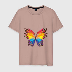 Мужская футболка Бабочка краской