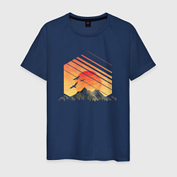 Мужская футболка Mountain Galaxy Sunset