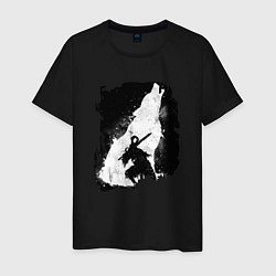 Футболка хлопковая мужская DARK SOULS ТЁМНЫЕ ДУШИ, цвет: черный