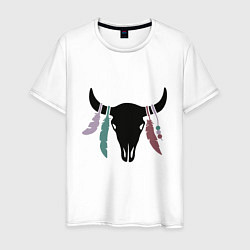 Футболка хлопковая мужская Bull, цвет: белый