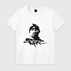 Футболка хлопковая мужская 2pac, цвет: белый