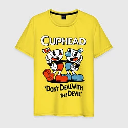 Мужская футболка Cuphead, Dont deal with devil