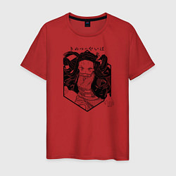 Мужская футболка Незуко Клинок, рассекающий демонов