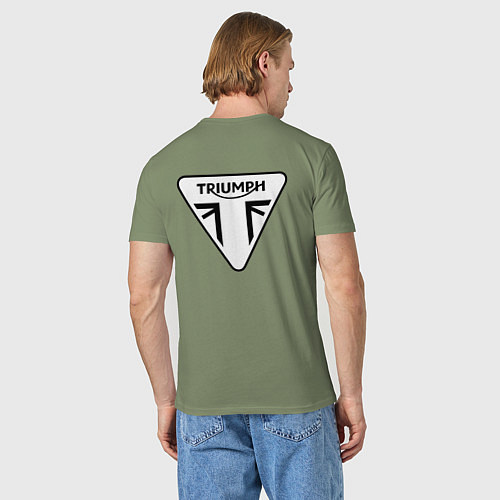 Мужская футболка Triumph Мото Лого Z / Авокадо – фото 4