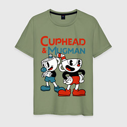 Мужская футболка Cuphead & Mugman