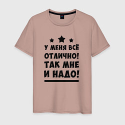 Мужская футболка Все отлично Надпись