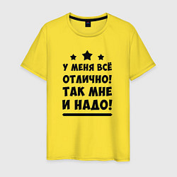 Мужская футболка Все отлично Надпись