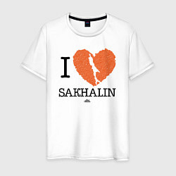 Мужская футболка I love Sakhalin