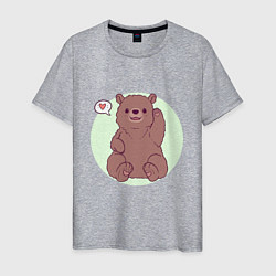 Мужская футболка Медведь махает