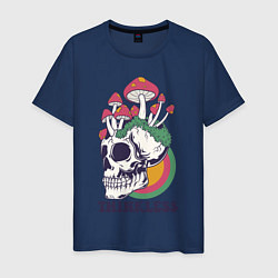 Мужская футболка Череп и грибы