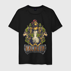 Мужская футболка Valheim рыцарь и львы