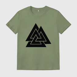 Футболка хлопковая мужская Валькнут Valknut Z, цвет: авокадо