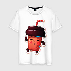 Мужская футболка Кофейный стаканчик милашка