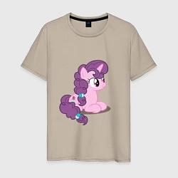 Футболка хлопковая мужская Pony Pink Mammal Purple - Litt, цвет: миндальный