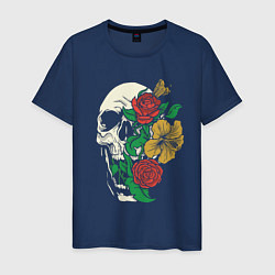 Мужская футболка Floral Roses Skull