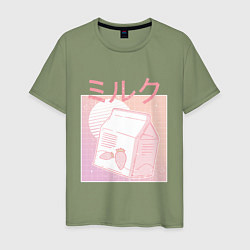 Мужская футболка Vaporwave Strawberry Milk
