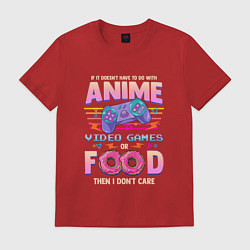 Мужская футболка Anime Video Games Or Food