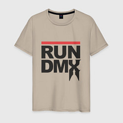 Футболка хлопковая мужская RUN DMX, цвет: миндальный