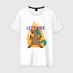 Мужская футболка Lets Rock Horse