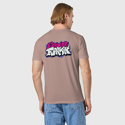 Мужская футболка Friday Night Funkin Bomb kid / Пыльно-розовый – фото 4