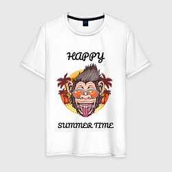 Мужская футболка Счастливая обезьяна