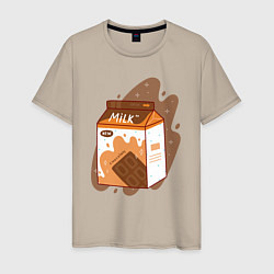 Мужская футболка Коробка шоколадного молока