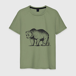 Мужская футболка Медведь Гризли Grizzly Bear