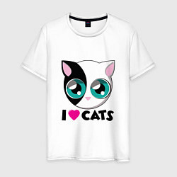 Мужская футболка I Love Cats