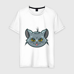 Мужская футболка Забавный котик