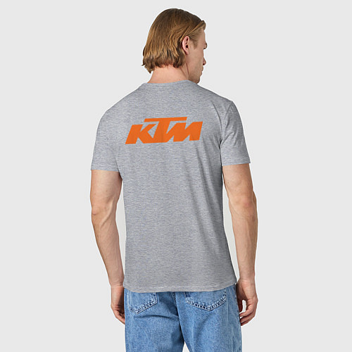 Мужская футболка KTM READY TO RACE спина Z / Меланж – фото 4