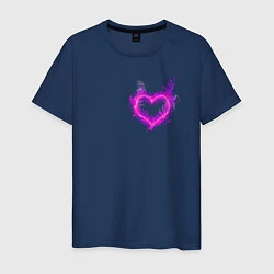 Мужская футболка Розовое Огненное Сердце